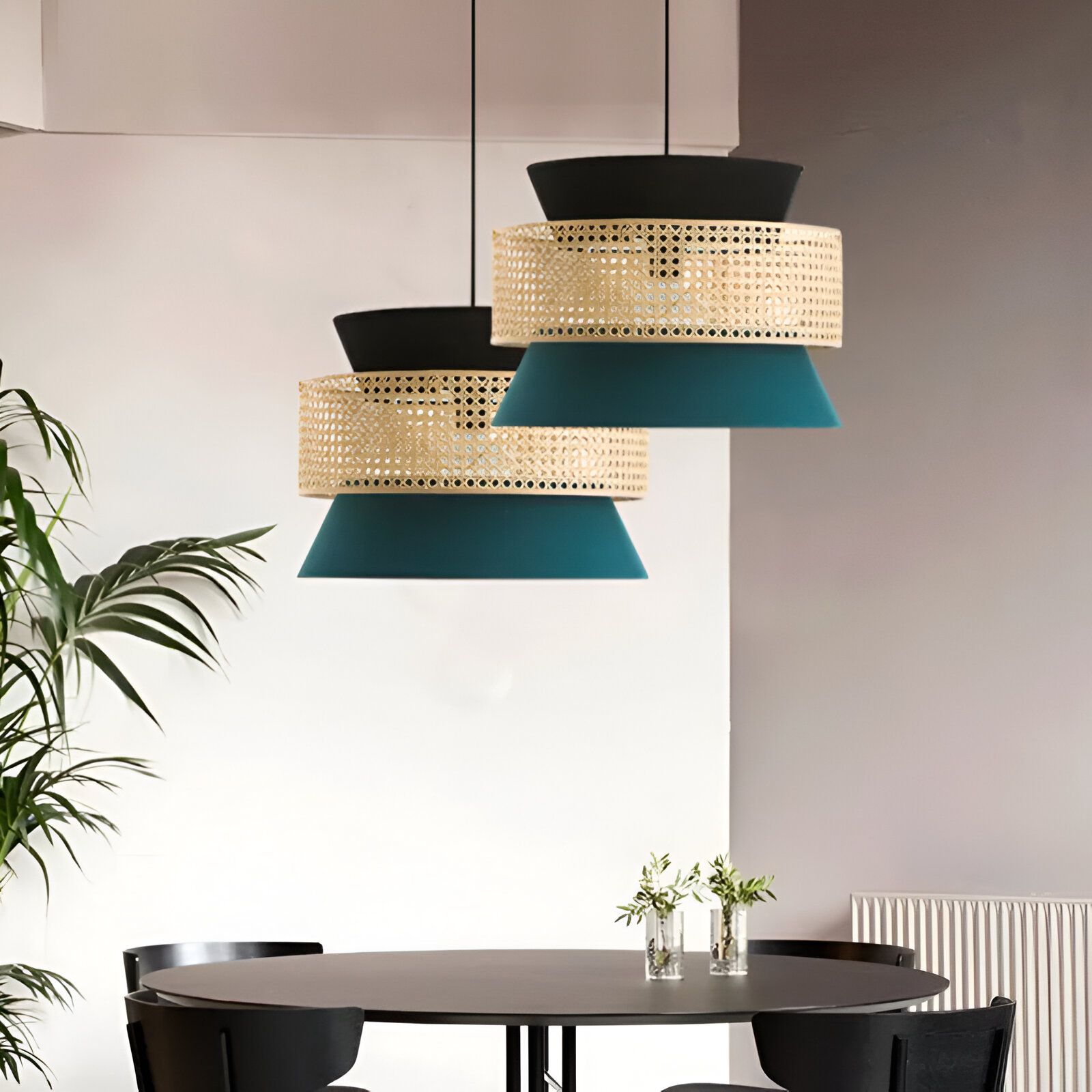Suspension Luminaire Design Osier Rotin – Lumina Design