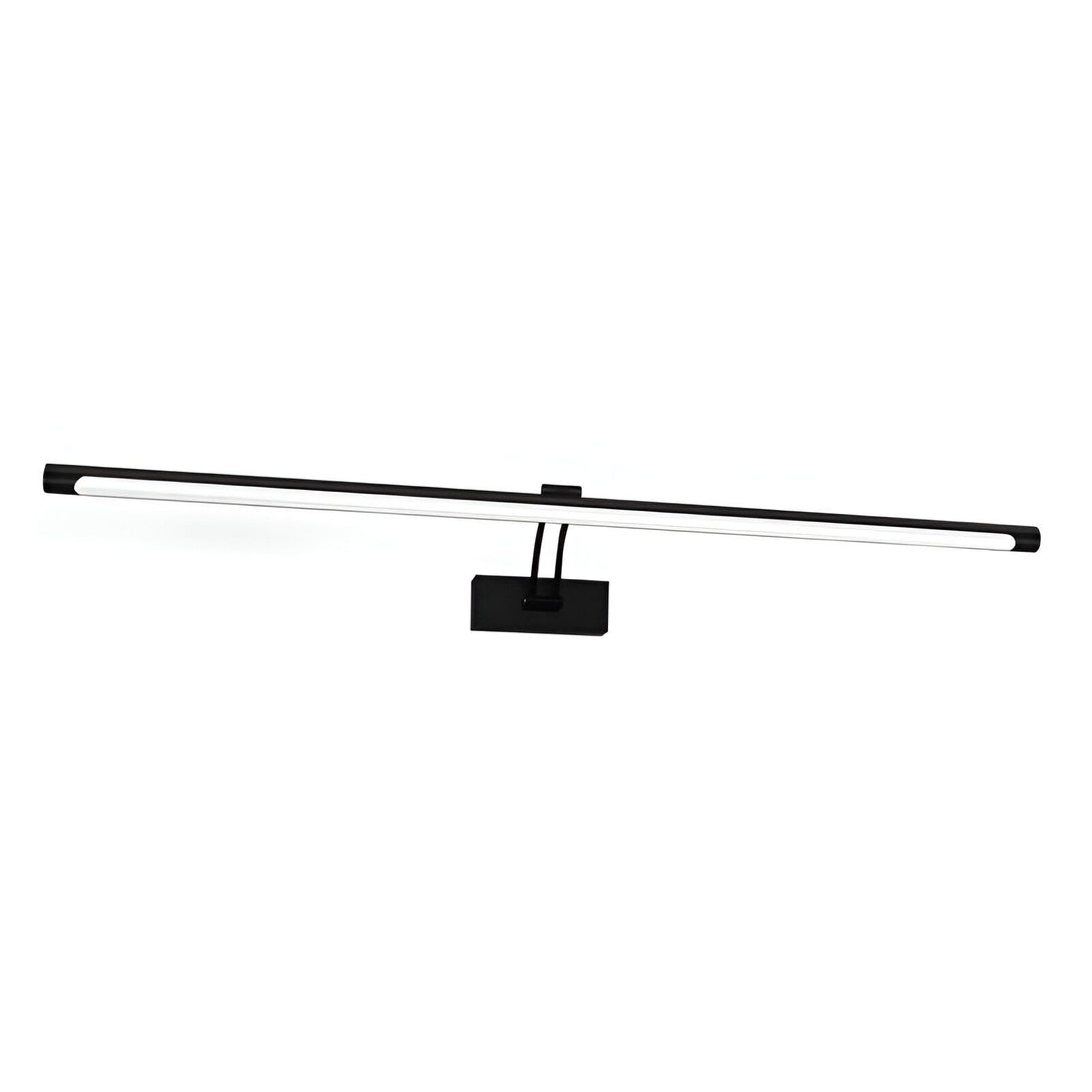 Une applique murale LED noire avec un diffuseur en acrylique opale. L'applique est de forme rectangulaire et mesure 120 cm de long, 5 cm de large et 4 cm de haut. Elle est dotée d'un interrupteur et d'un variateur d'intensité lumineuse. EX-1604956739,EX-7421113479,EX-5523457469,EX-0999315927,EX-9040306907,EX-1781853169,EX-4936903833,EX-8774169653,EX-0756517885,EX-8281765852,EX-978106059X,EX-378223541X,EX-0246508582,EX-8389967979,EX-2442312484,EX-2992506680,