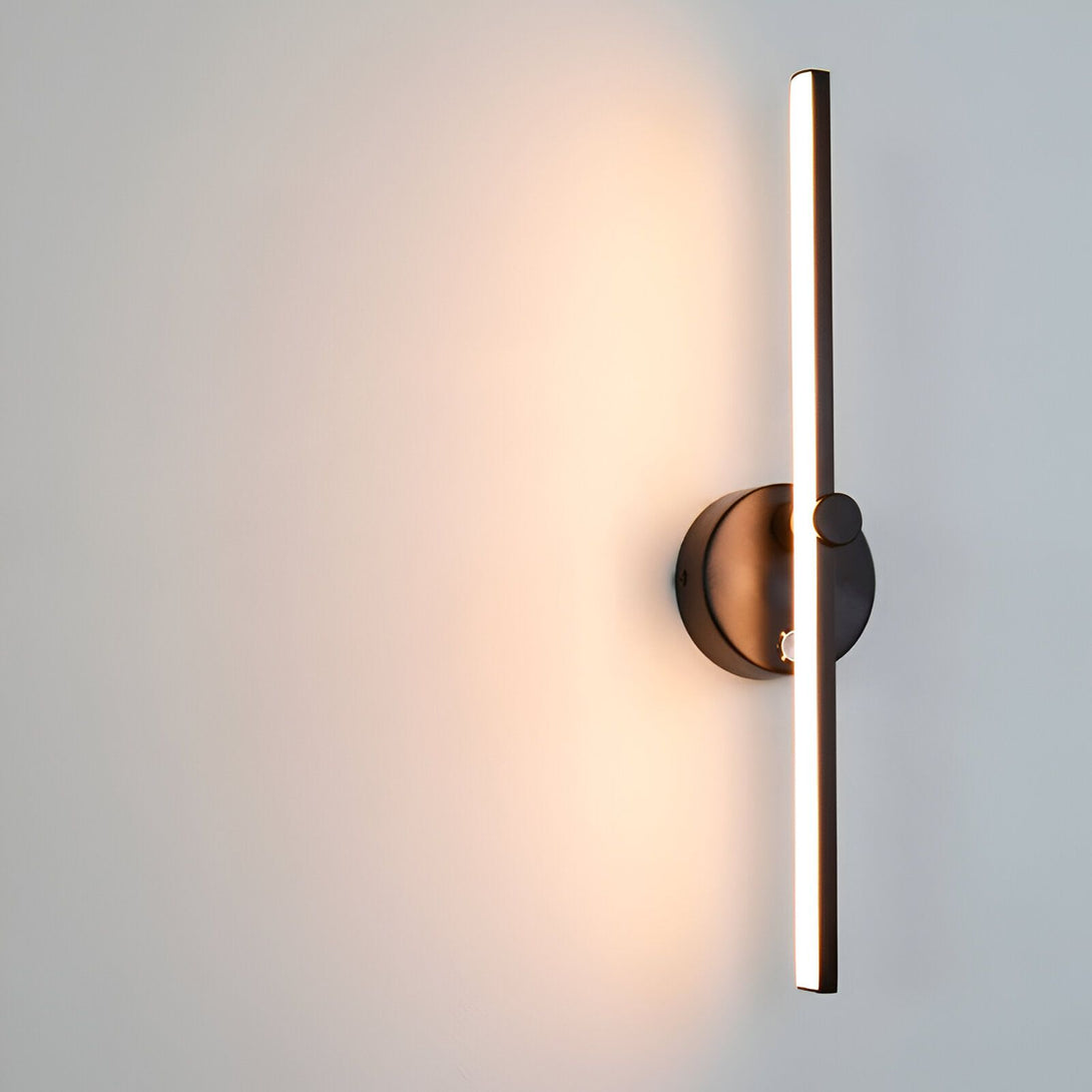 Une applique murale noire avec un interrupteur rotatif et une lumière LED blanche. ME-6834158499,ME-298807044X,ME-9594073322,ME-5425764731,ME-4242394632,ME-8956104360,ME-6143226717,ME-8366071057,ME-6572957039,ME-7723649002,ME-2300392488,ME-4531599233,ME-2192844751,ME-7933107605,ME-947367516X,ME-0064659658,ME-6794960591,ME-1580687326,