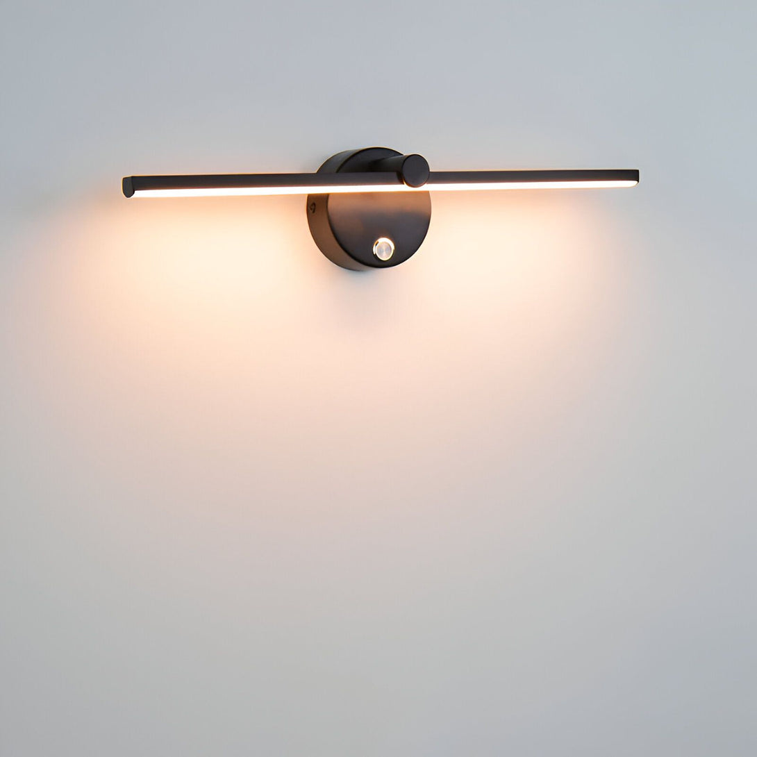Une applique murale noire avec une lumière LED intégrée. ME-6834158499,ME-298807044X,ME-9594073322,ME-5425764731,ME-4242394632,ME-8956104360,ME-6143226717,ME-8366071057,ME-6572957039,ME-7723649002,ME-2300392488,ME-4531599233,ME-2192844751,ME-7933107605,ME-947367516X,ME-0064659658,ME-6794960591,ME-1580687326,