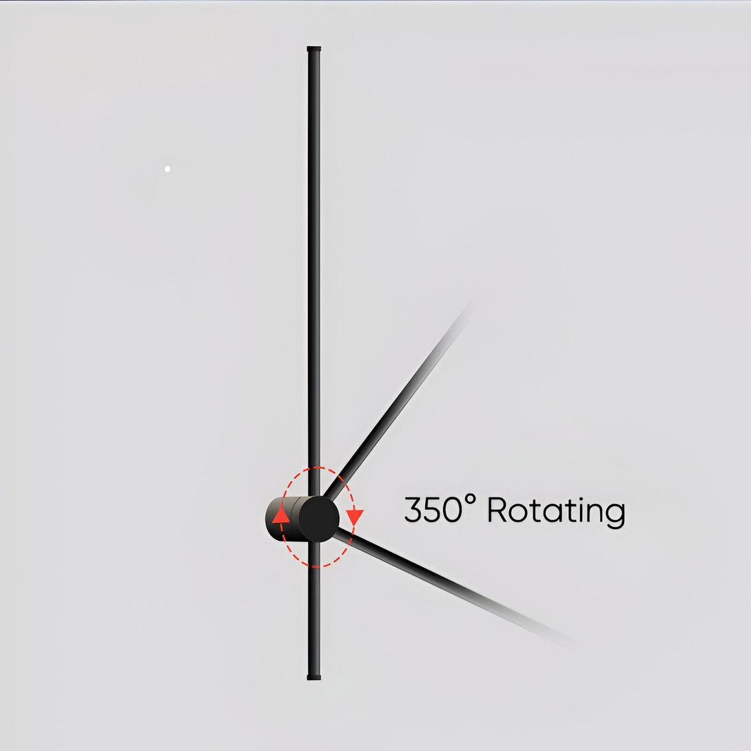 L'image montre un lampadaire noir avec un bras rotatif à 350 degrés. EM-4460156156,EM-9491391119,EM-7091335104,EM-2714779395,EM-6441388103,EM-2437079734,EM-5590103177,EM-2150536102,EM-957599227X,EM-8860104084,EM-8098031608,EM-5940573193,