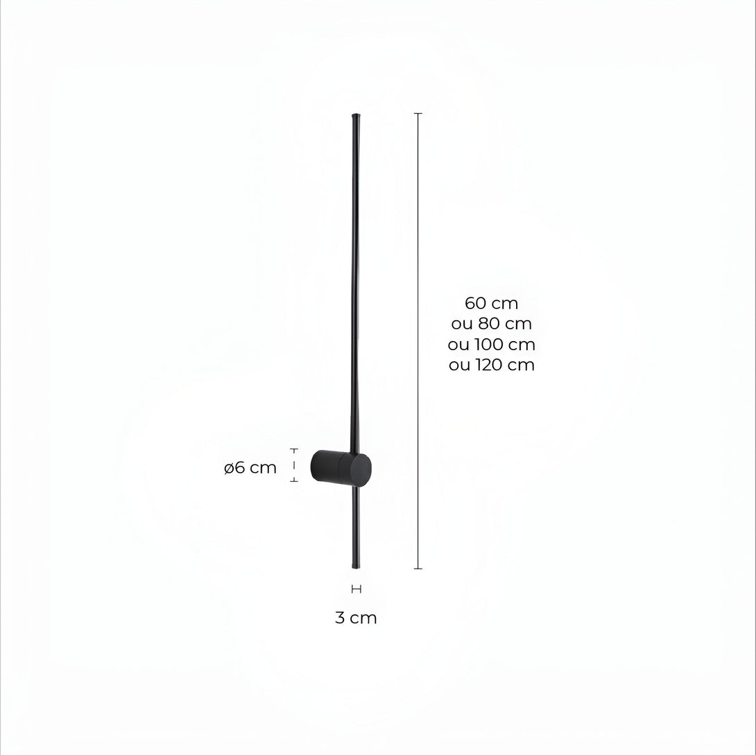 Une image avec les dimensions d'un tube noir.
Hauteur : 60 cm, 80 cm, 100 cm ou 120 cm
ø 6 cm
3 cm EM-4460156156,EM-9491391119,EM-7091335104,EM-2714779395,EM-6441388103,EM-2437079734,EM-5590103177,EM-2150536102,EM-957599227X,EM-8860104084,EM-8098031608,EM-5940573193,