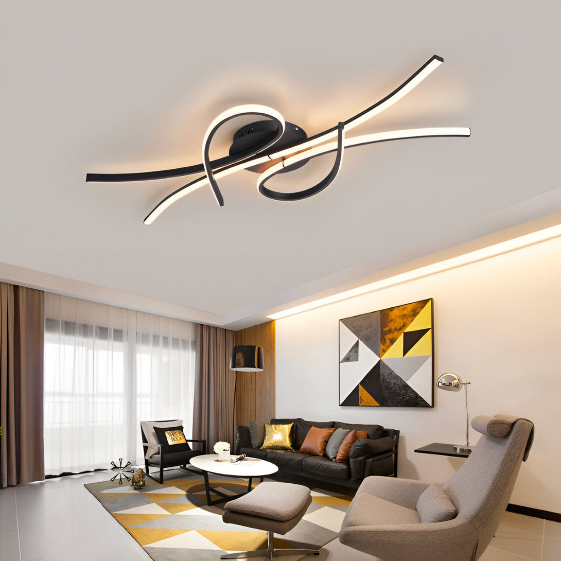 Un plafonnier LED noir avec un design moderne et élégant. Il est parfait pour éclairer un salon, une salle à manger ou une chambre à coucher. CA-7461634852,CA-7320197596,CA-0557118611,CA-2251770119,CA-7127213801,CA-4260768026,CA-0308665996,CA-0872214869,