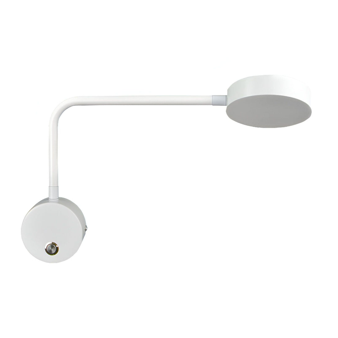 Une image d'un lampadaire blanc avec un abat-jour rond. Le lampadaire est fixé au mur et possède un bras flexible. Le nom du produit est Luminaire Tendance. TE-9932666998,TE-0497144689,TE-7038265067,TE-3234223823,TE-3324282896,TE-3076707841,