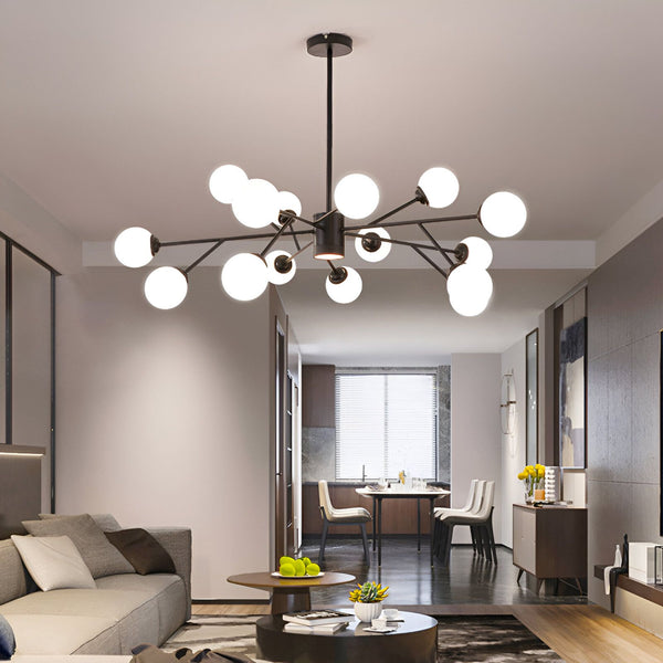 Lustre Luminaire - Ce lustre moderne à LED est parfait pour ajouter une touche de sophistication à votre intérieur. Il est doté de 10 ampoules LED et d'un abat-jour en verre soufflé à la main. Ce lustre est disponible en noir ou en blanc et est facile à installer. TY-9045481871,TY-2233872371,TY-8844527863,TY-237009723X,TY-1737070197,TY-7614359798,TY-1375557467,TY-8790248058,