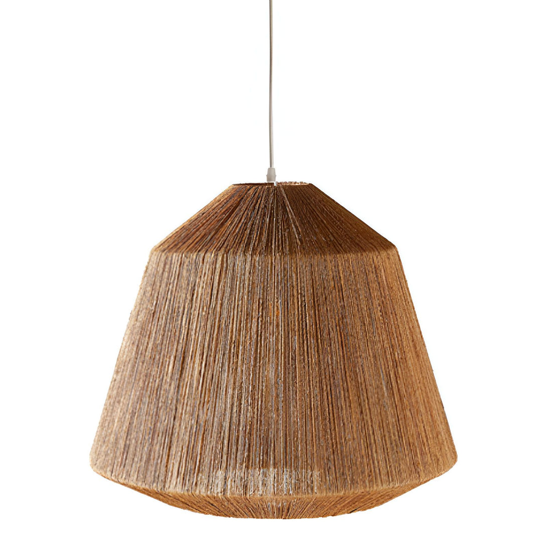 Une suspension marron en forme de cône inversé. AD-6453961679,AD-6657275196,AD-8746500626,AD-6764077002,AD-2257925033,AD-5434952707,