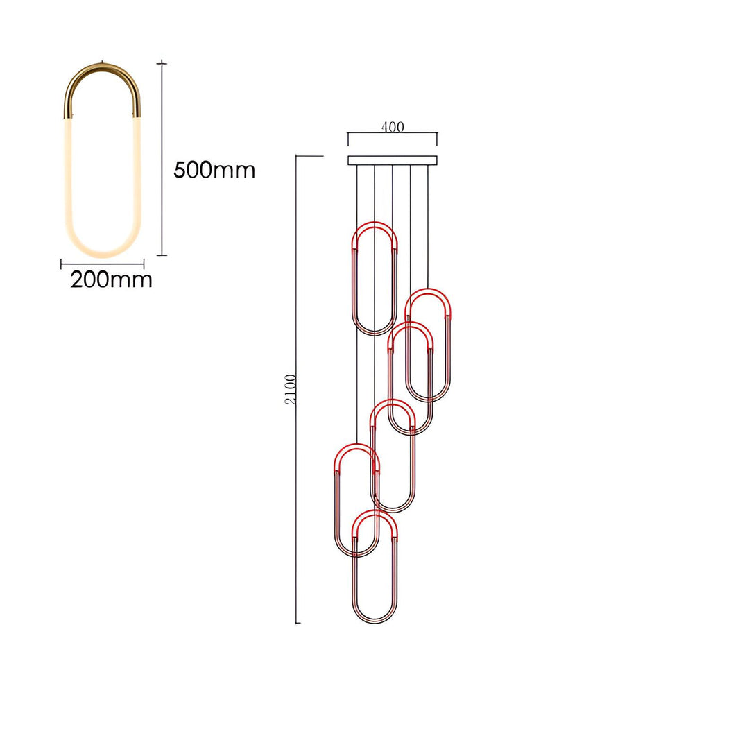L'image représente un lustre avec cinq anneaux en métal doré. Les anneaux sont de différentes tailles et sont suspendus à des câbles fins. Le lustre est de style moderne et serait parfait pour une salle à manger ou un salon. NA-0096577770,NA-4868161806,NA-0573753911,