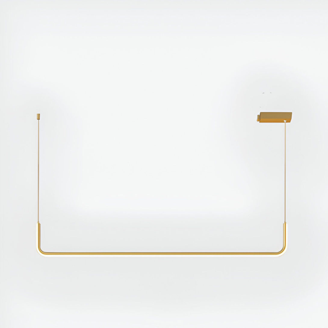 Une image d'une lampe suspendue dorée. La lampe est de forme rectangulaire et est suspendue par deux câbles fins. CU-6987275459,CU-2256173763,CU-8965480825,CU-2593177039,CU-6967884158,CU-8028259170,CU-425617155X,CU-8536488247,CU-0217384609,CU-6824179981,CU-5339287629,CU-8508221142,